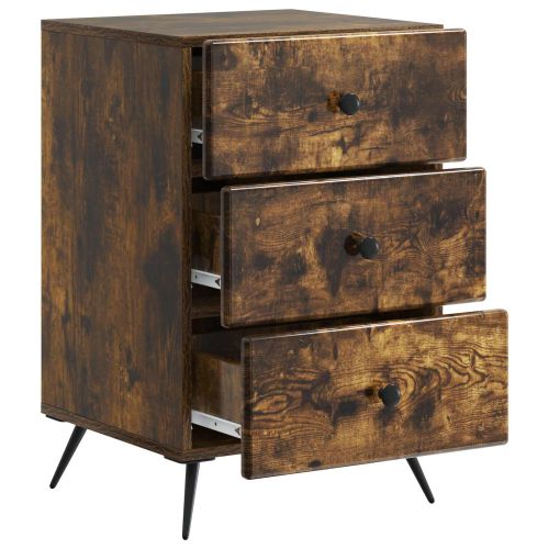 Нощен шкаф Опушен дъб 43 x 41 x 66,5 см Инженерна дървесина