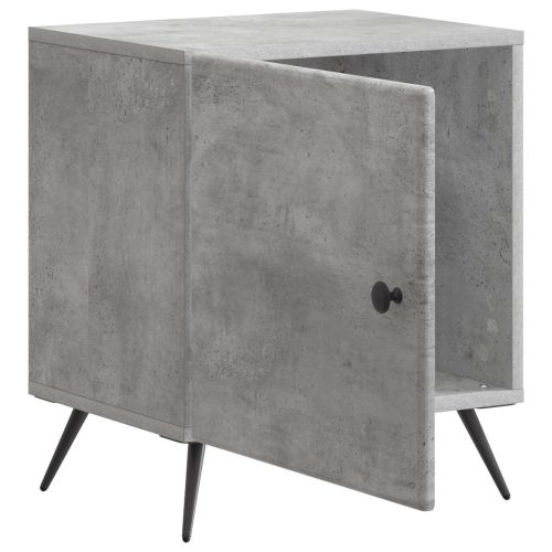 Нощен шкаф Бетонно сиво 43 x 34,5 x 50 см Инженерна дървесина