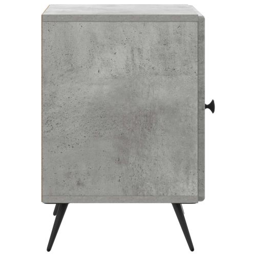 Нощен шкаф Бетонно сиво 43 x 34,5 x 50 см Инженерна дървесина