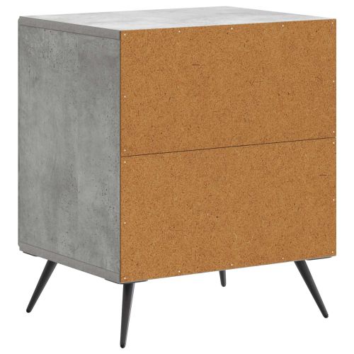 Нощен шкаф Бетонно сиво 43 x 34,5 x 50 см Инженерна дървесина