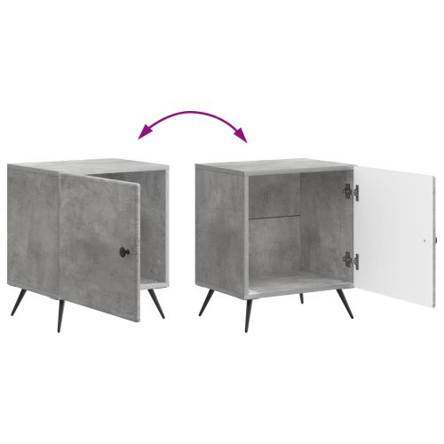 Нощен шкаф 2 pcs Бетонно сиво 43 x 34,5 x 50 см
