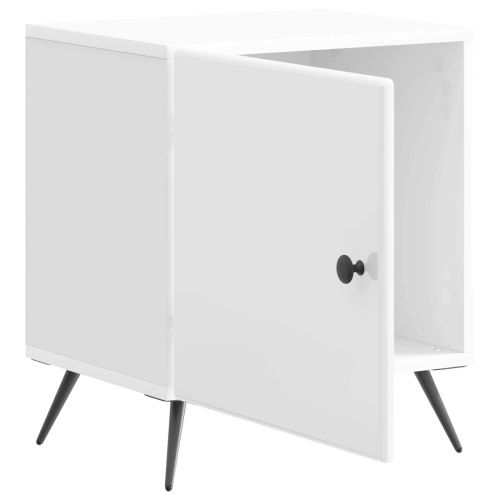 Нощен шкаф 2 pcs Бял гланц 43 x 34,5 x 50 см
