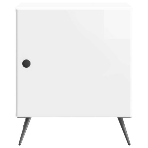 Нощен шкаф 2 pcs Бял гланц 43 x 34,5 x 50 см