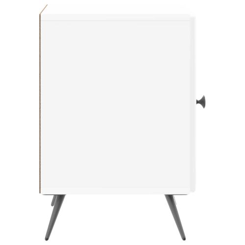 Нощен шкаф 2 pcs Бял гланц 43 x 34,5 x 50 см