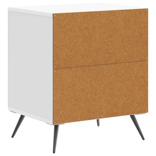 Нощен шкаф 2 pcs Бял гланц 43 x 34,5 x 50 см