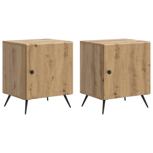 Нощен шкаф 2 pcs Дъб артизан 43 x 34,5 x 50 см