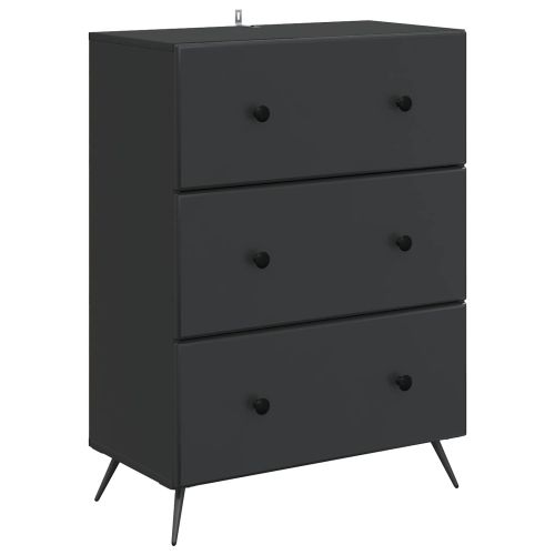 Чекмеджетен шкаф Черно 66 x 34,5 x 90 см Инженерна дървесина