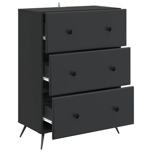 Чекмеджетен шкаф 66 x 34,5 x 90 см Инженерна дървесина Черно