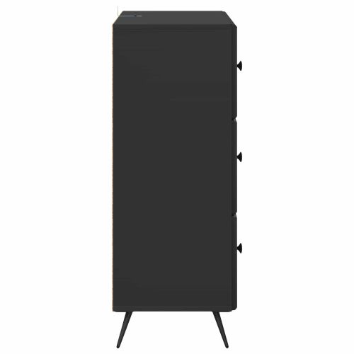 Чекмеджетен шкаф 66 x 34,5 x 90 см Инженерна дървесина Черно