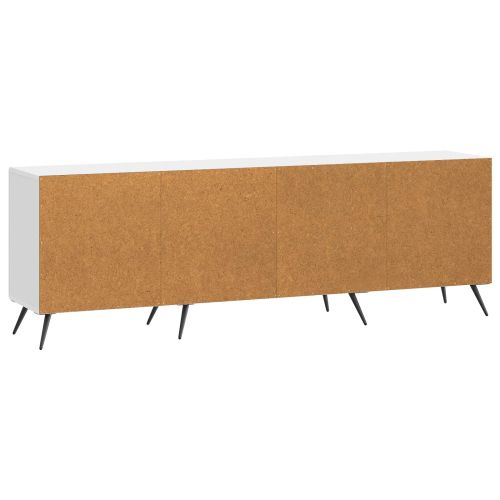 ТВ шкаф Бял гланц 150 x 31 x 50 см Инженерна дървесина
