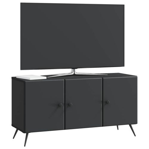 ТВ шкаф Черно 99 x 34,5 x 50 см Инженерна дървесина