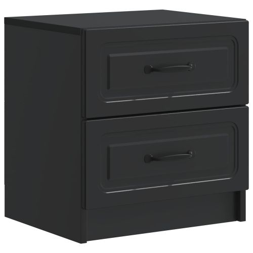 Нощен шкаф Черно 43 x 34,5 x 44,5 см Инженерна дървесина