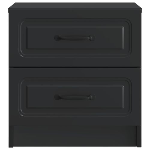 Нощен шкаф 2 pcs Черно 43 x 34,5 x 44,5 см Инженерна дървесина