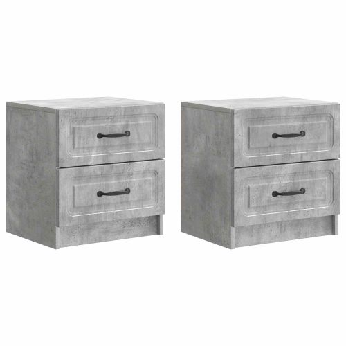 Нощен шкаф с чекмедже 2 pcs Бетонно сиво 43 x 34,5 x 44,5 см