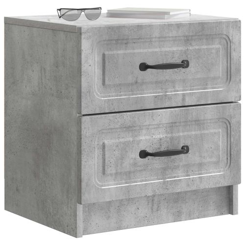 Нощен шкаф с чекмедже 2 pcs Бетонно сиво 43 x 34,5 x 44,5 см