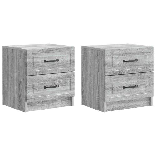 Нощен шкаф с чекмедже 2 pcs Сива сонома 43 x 34,5 x 44,5 см