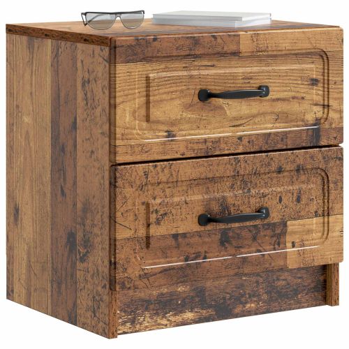 Нощен шкаф с чекмедже 2 pcs Старо дърво 43 x 34,5 x 44,5 см