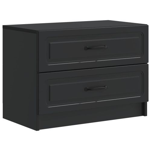 Нощен шкаф Черно 62 x 34,5 x 44,5 см Инженерна дървесина