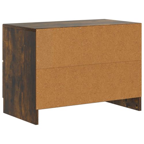 Нощен шкаф Опушен дъб 62 x 34,5 x 44,5 см Инженерна дървесина