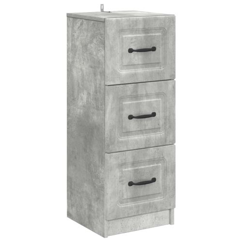 Чекмеджетен шкаф Бетонно сиво 33 x 34,5 x 87 см
