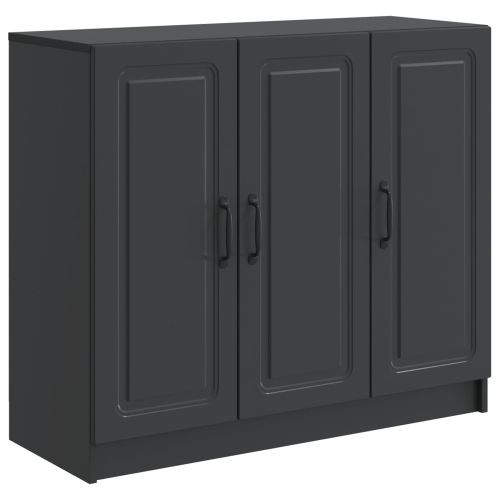 Служебен шкаф Черно 89 x 34,5 x 77 см Инженерна дървесина