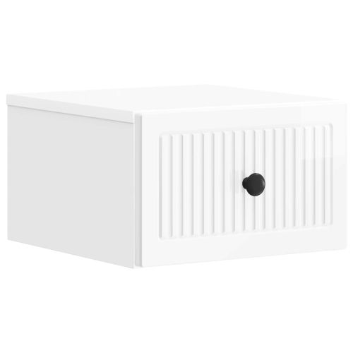 Спален шкаф с монтаж на стена Бял гланц 33 x 34,5 x 20 см