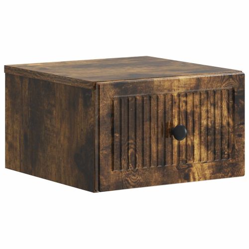 Спален шкаф с монтаж на стена Опушен дъб 33 x 34,5 x 20 см