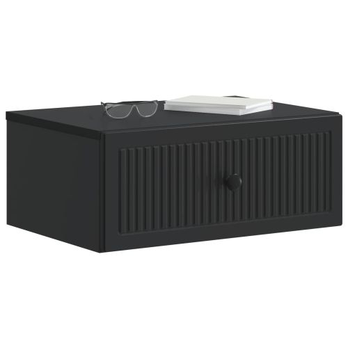 Нощен шкаф Черно 49 x 34,5 x 20 см Инженерна дървесина