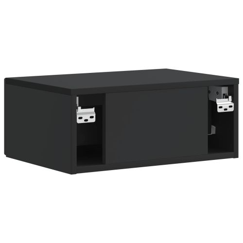 Нощен шкаф Черно 49 x 34,5 x 20 см Инженерна дървесина