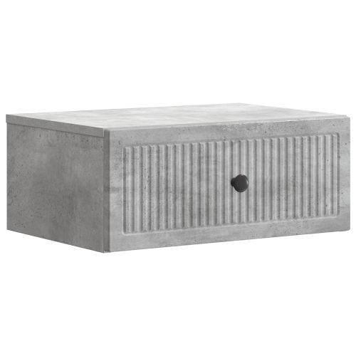 Нощен шкаф Бетонно сиво 49 x 34,5 x 20 см Инженерна дървесина