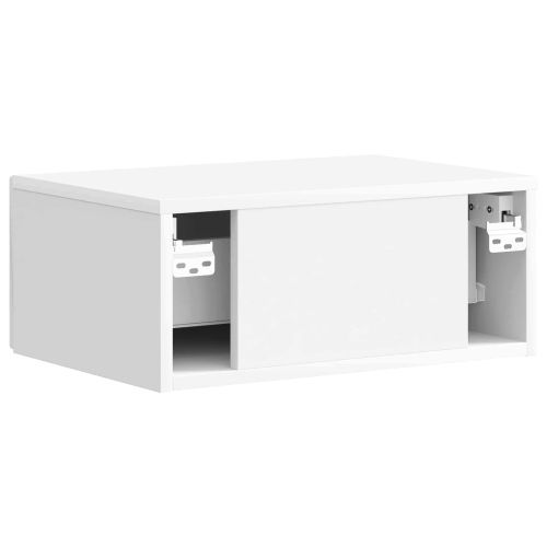 Нощен шкаф с чекмедже 2 pcs Бял гланц 49 x 34,5 x 20 см