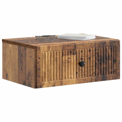 Нощен шкаф с чекмедже 2 pcs Старо дърво 49 x 34,5 x 20 см