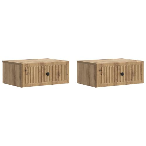 Нощен шкаф с чекмедже 2 pcs Дъб артизан 49 x 34,5 x 20 см