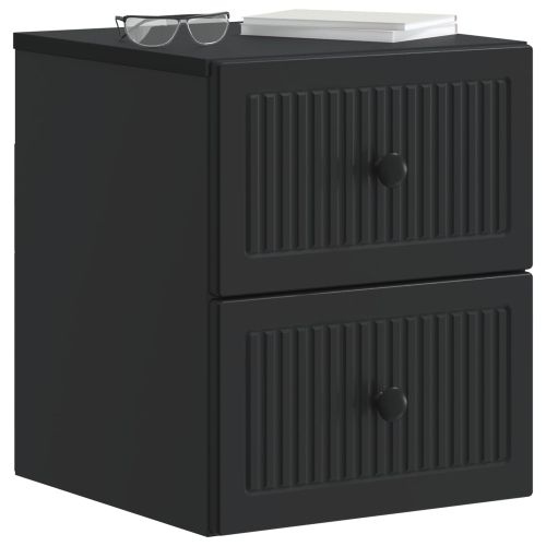 Спален шкаф с монтаж на стена 2 pcs Черно 33 x 34,5 x 40 см