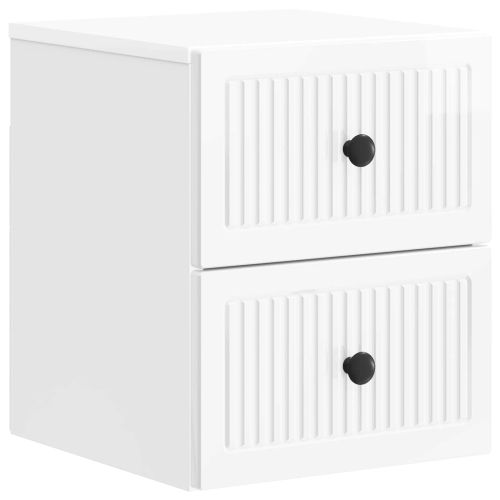 Спален шкаф с монтаж на стена Бял гланц 33 x 34,5 x 40 см