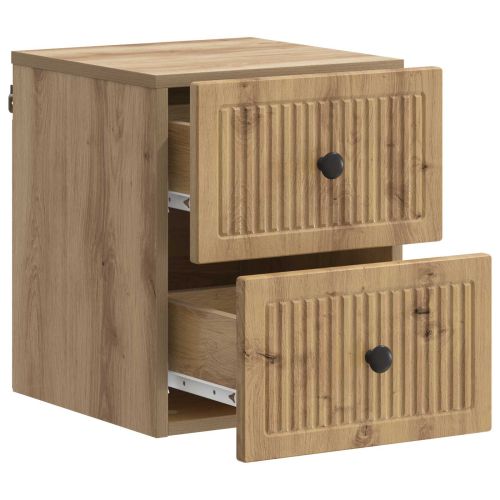 Спален шкаф с монтаж на стена Дъб артизан 33 x 34,5 x 40 см
