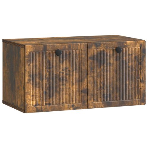 Стенно монтиран ТВ шкаф Опушен дъб 59,5 x 31 x 30 см