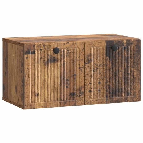 Стенно монтиран ТВ шкаф Старо дърво 59,5 x 31 x 30 см