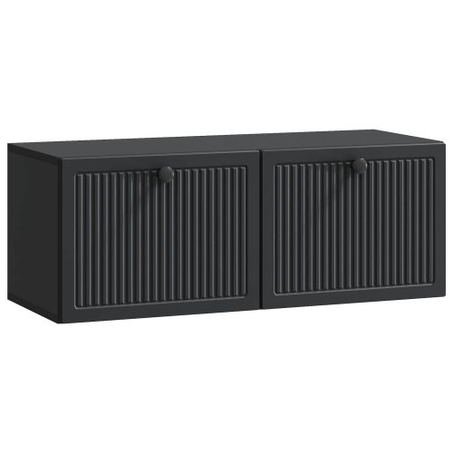 Стенно монтиран ТВ шкаф Черно 78,5 x 31 x 30 см