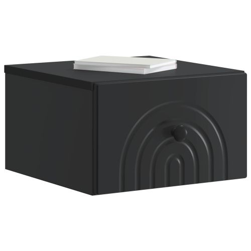 Спален шкаф с монтаж на стена 2 pcs Черно 33 x 34,5 x 20 см