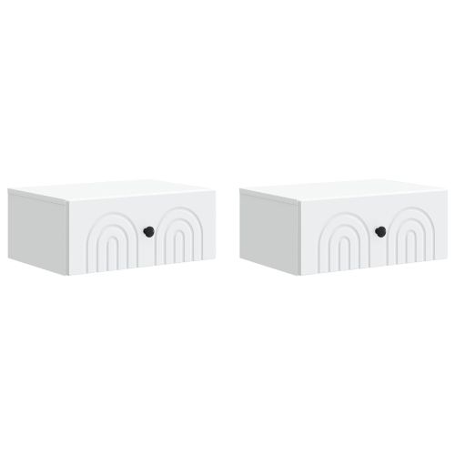 Спален шкаф с монтаж на стена 2 pcs Бяло 49 x 34,5 x 20 см