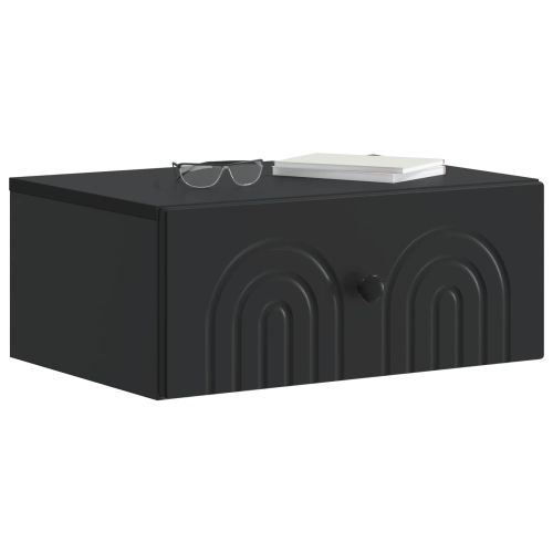Спален шкаф с монтаж на стена 2 pcs Черно 49 x 34,5 x 20 см