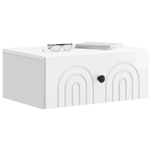 Спален шкаф с монтаж на стена 2 pcs Бял гланц 49 x 34,5 x 20 см