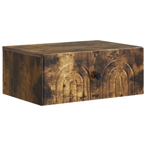 Спален шкаф с монтаж на стена Опушен дъб 49 x 34,5 x 20 см