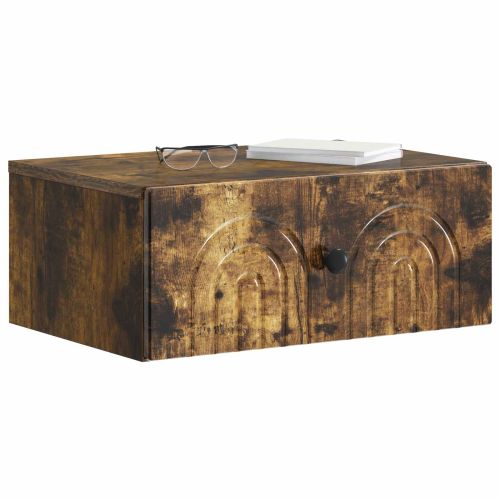 Спален шкаф с монтаж на стена Опушен дъб 49 x 34,5 x 20 см