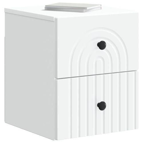 Спален шкаф с монтаж на стена 2 pcs Бяло 33 x 34,5 x 40 см