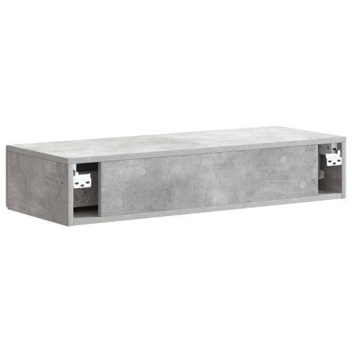 Стенен страничен масичка 87,5 x 34,5 x 17 см Бетонно сиво