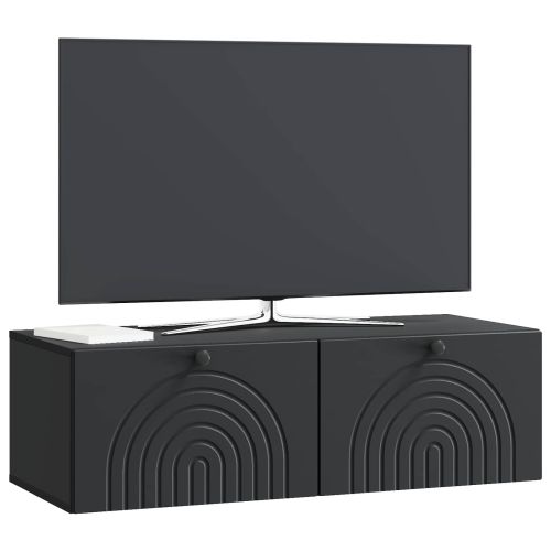 Стенно монтиран ТВ шкаф Черно 99 x 41 x 30 см