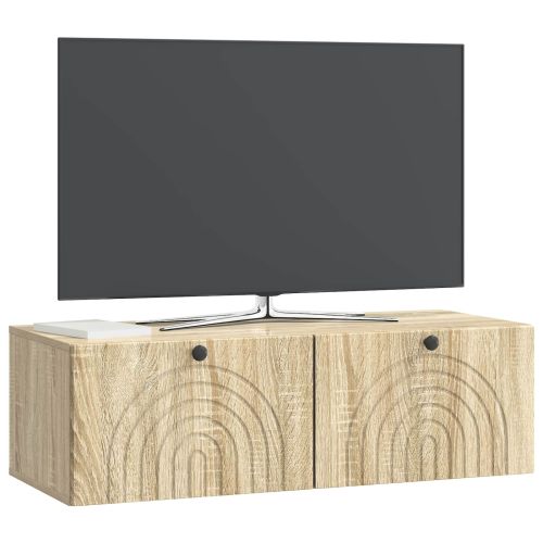 Стенно монтиран ТВ шкаф Дъб сонома 98 x 41 x 30 см