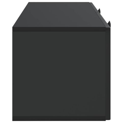 Стенно монтиран ТВ шкаф Черно 78,5 x 31 x 30 см